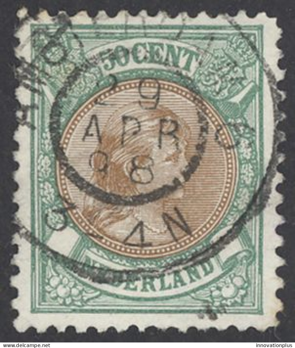 Netherlands Sc# 51 Used (a) 1896 50c Princess Wilhelmina - Used Stamps