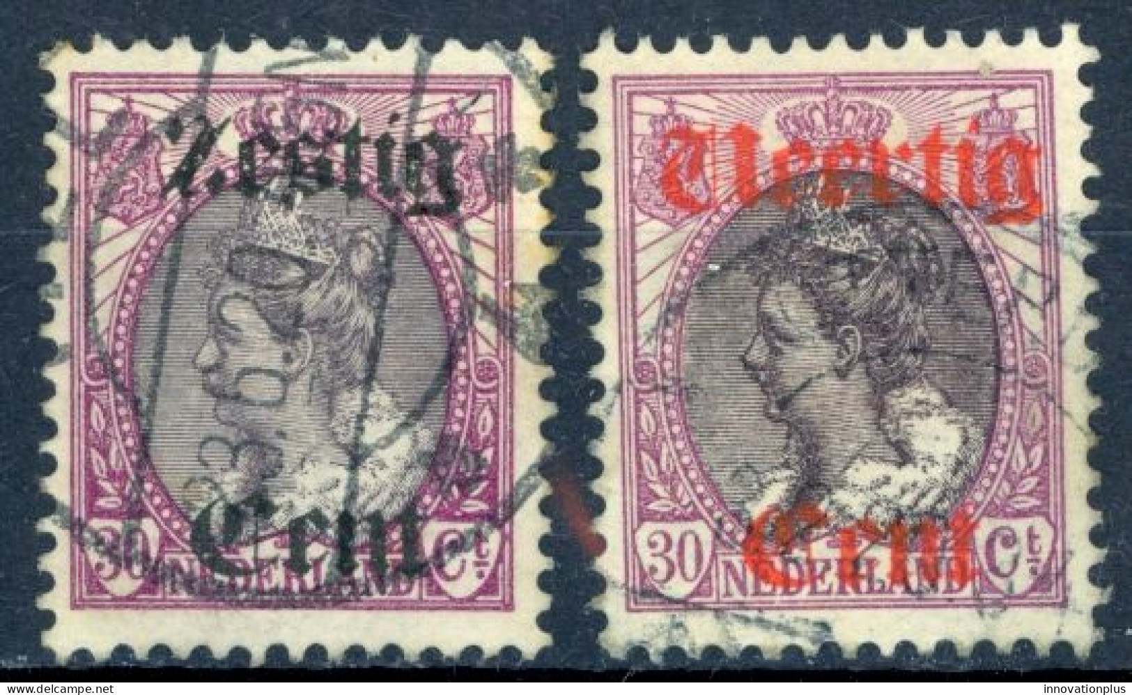 Netherlands Sc# 102-103 Used 1919 Overprints - Gebruikt