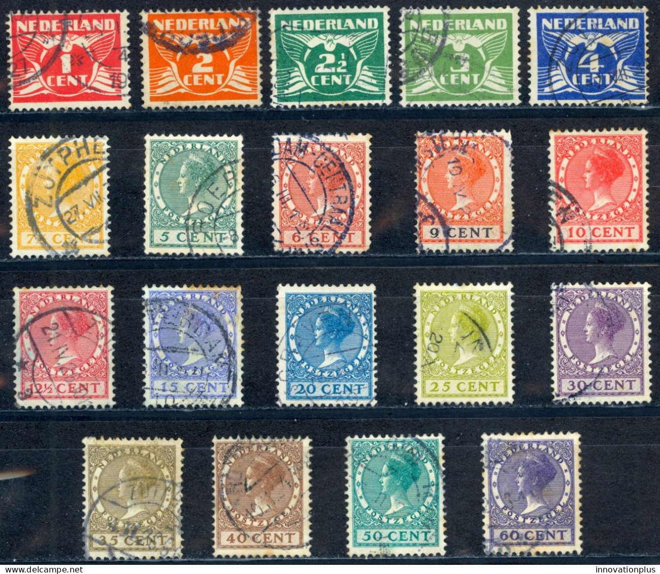 Netherlands Sc# 142-160 Used 1924-1926 Definitive - Gebraucht