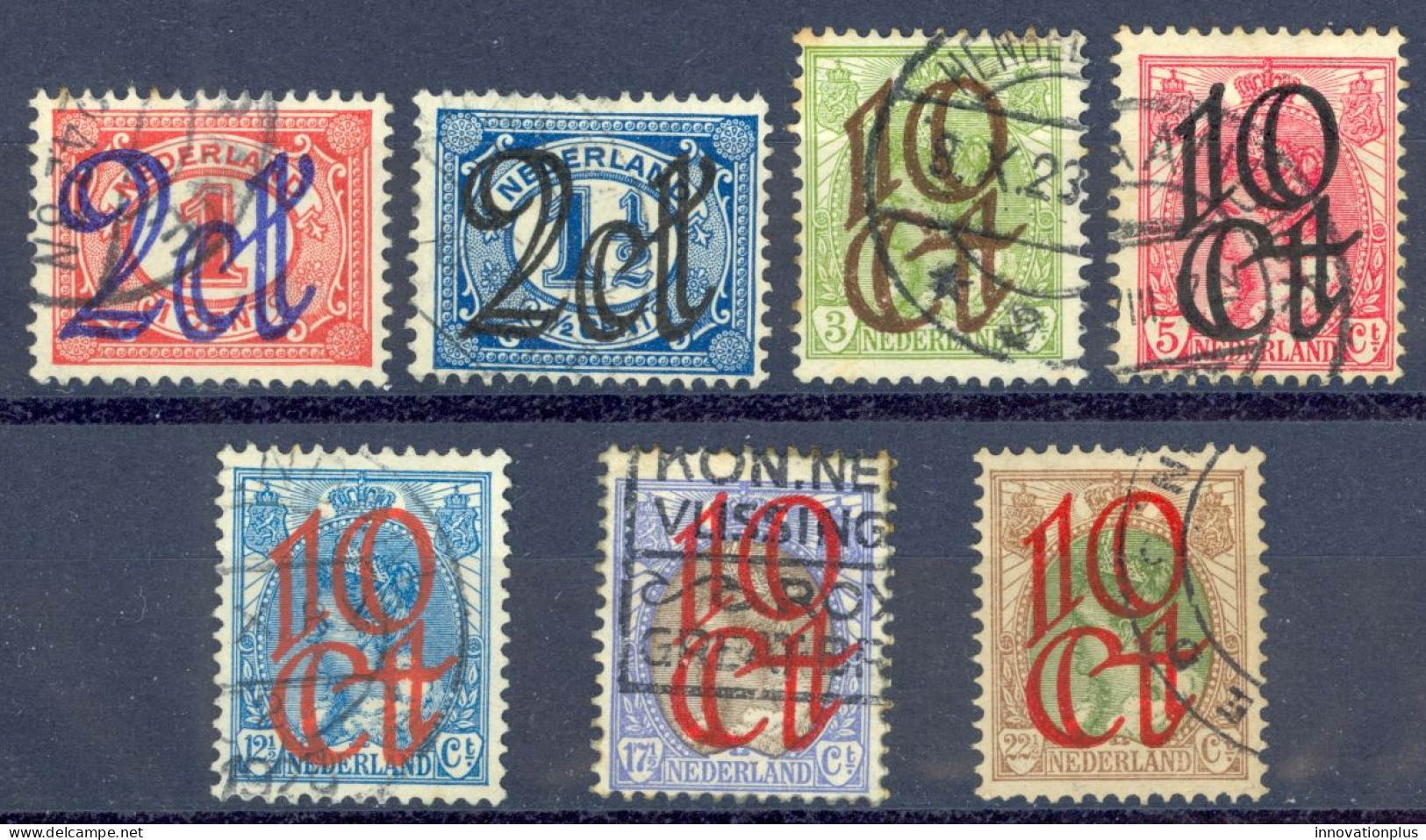 Netherlands Sc# 117-123 Used 1923 Overprints - Used Stamps
