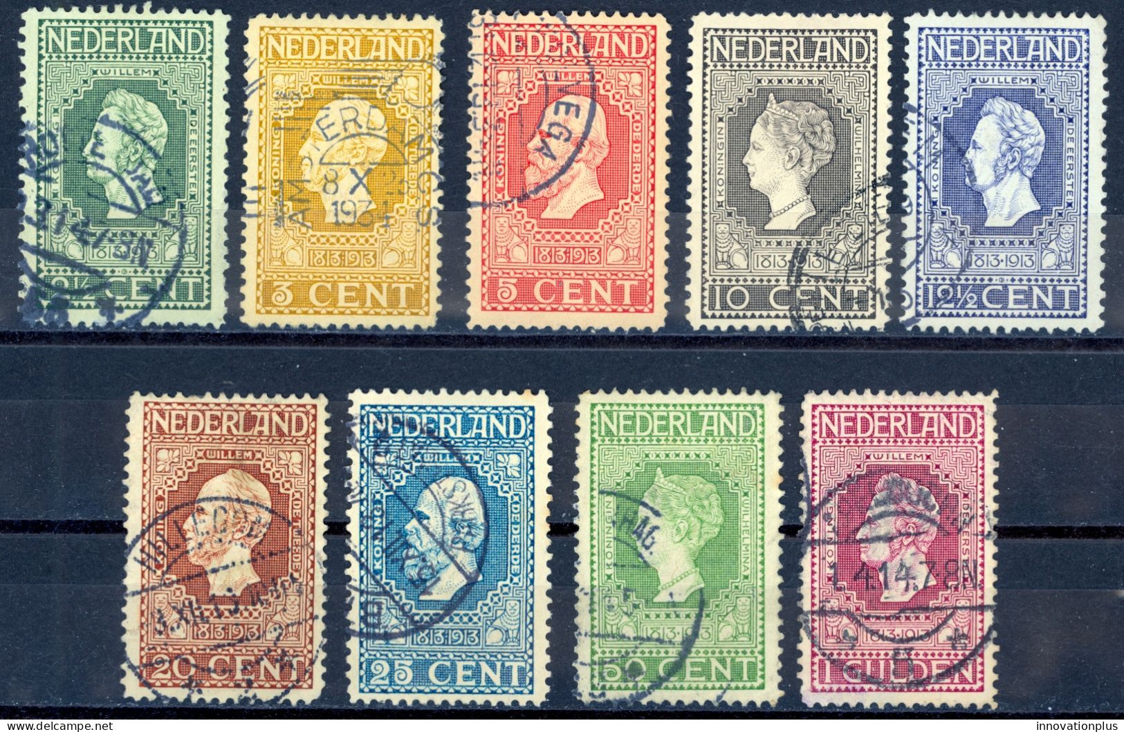 Netherlands Sc# 90-98 Used 1913 2 1/2c-1g King William I - Used Stamps