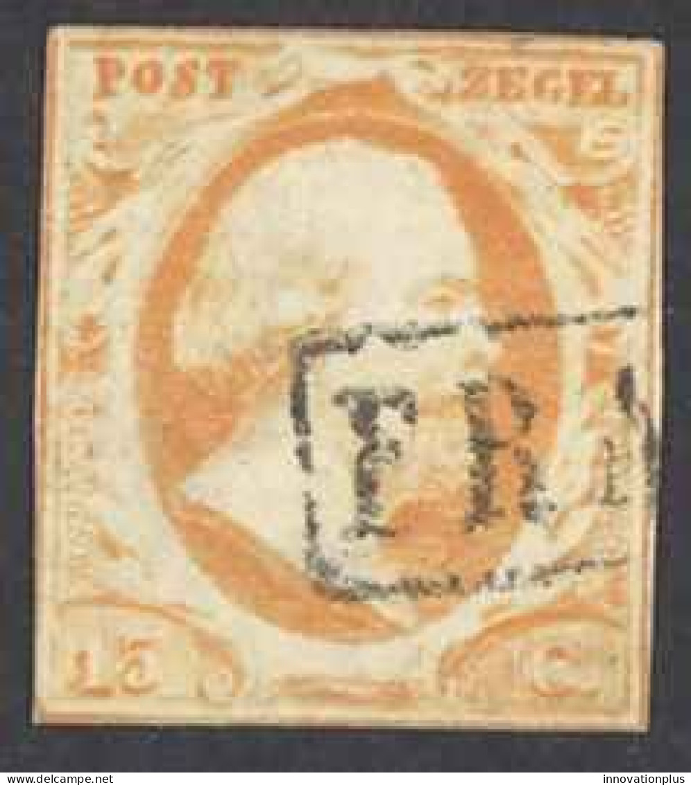 Netherlands Sc# 3 Used 1852 15c King William III - Gebruikt