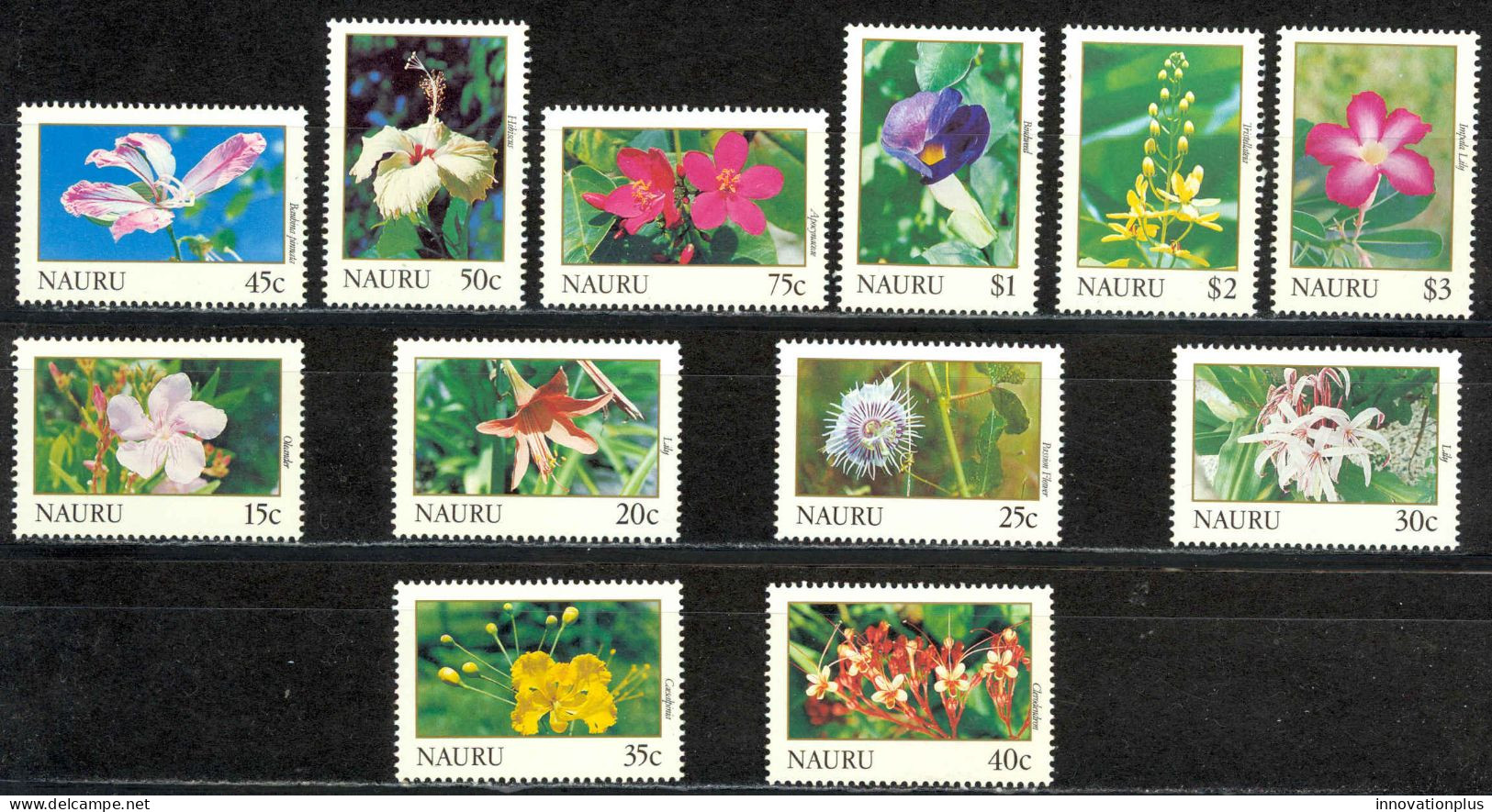 Nauru Sc# 380-392 MH 1991 Flowers - Nauru