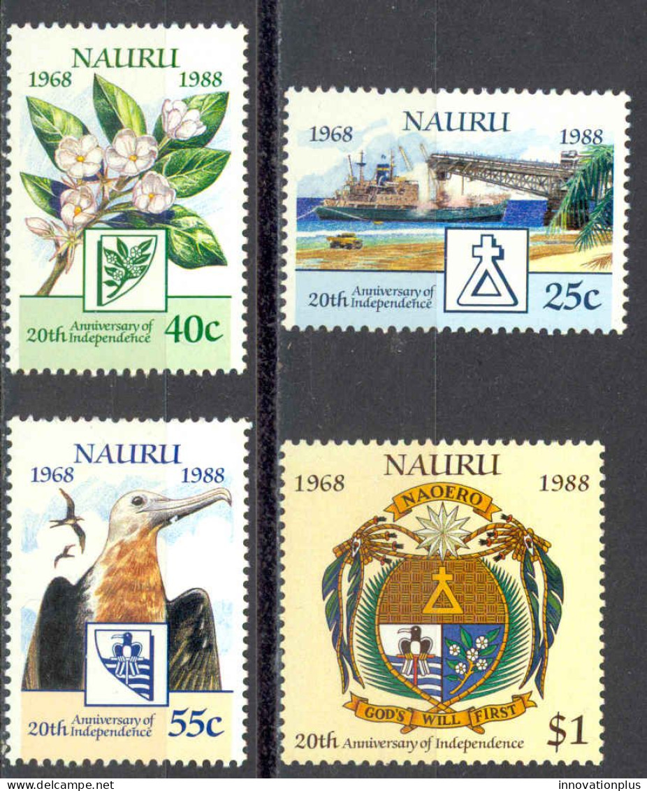 Nauru Sc# 343-346 MH 1988 Independence 20th - Nauru