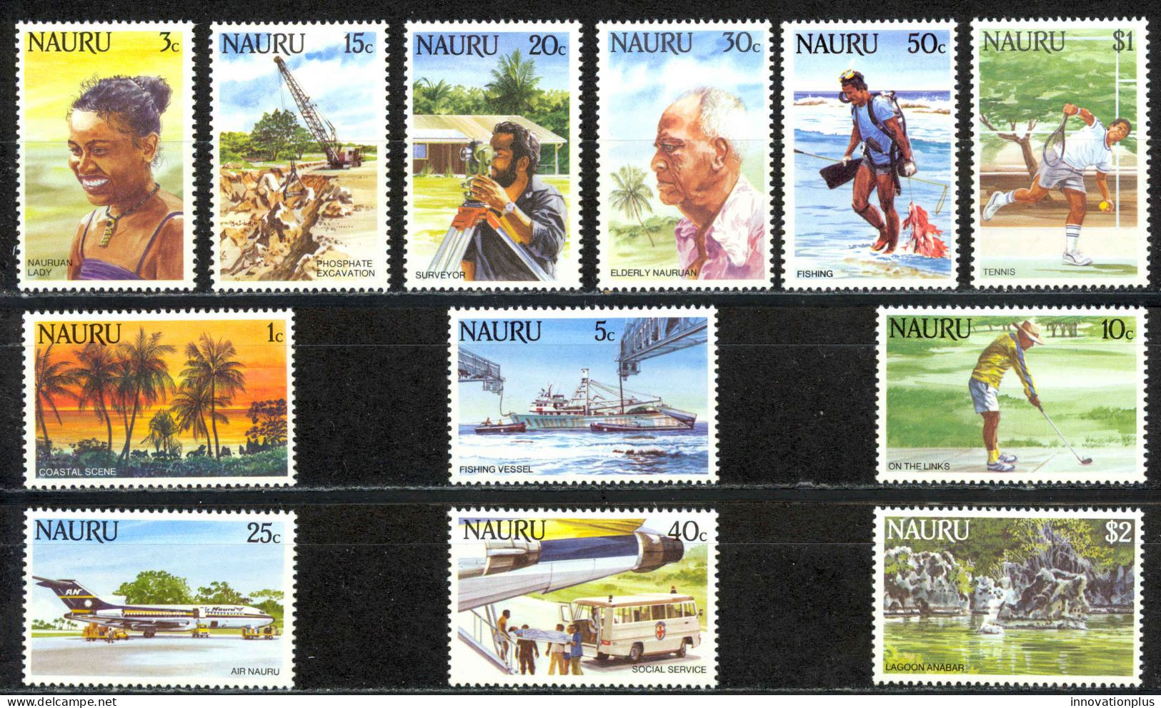Nauru Sc# 285-296 MH 1984 Definitives - Nauru