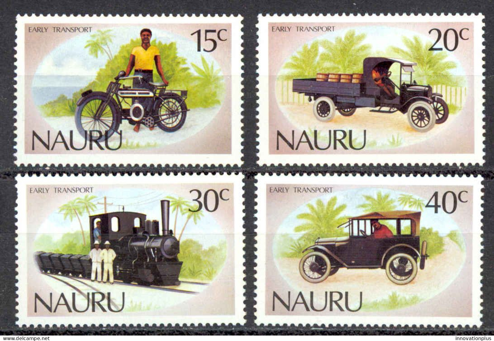 Nauru Sc# 317-320 MH 1986 Early Transportation - Nauru