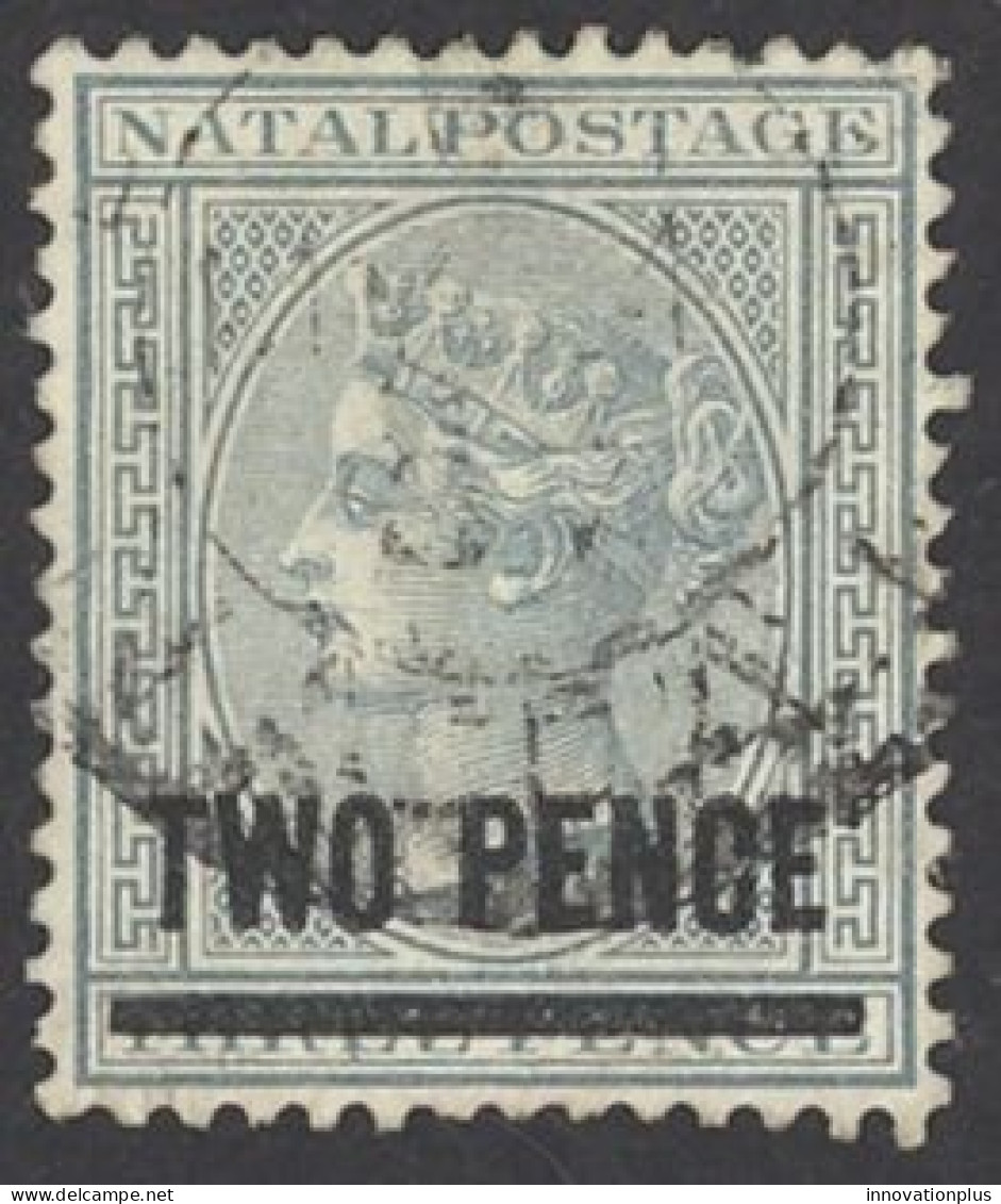 Natal Sc# 73 Used 1886 2p On 3p Queen Victoria - Natal (1857-1909)