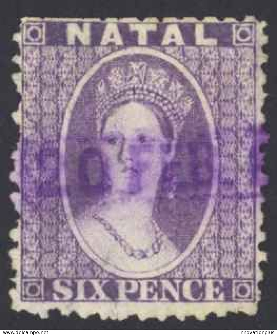 Natal Sc# 16 Used 1864 6p Violet Queen Victoria  - Natal (1857-1909)