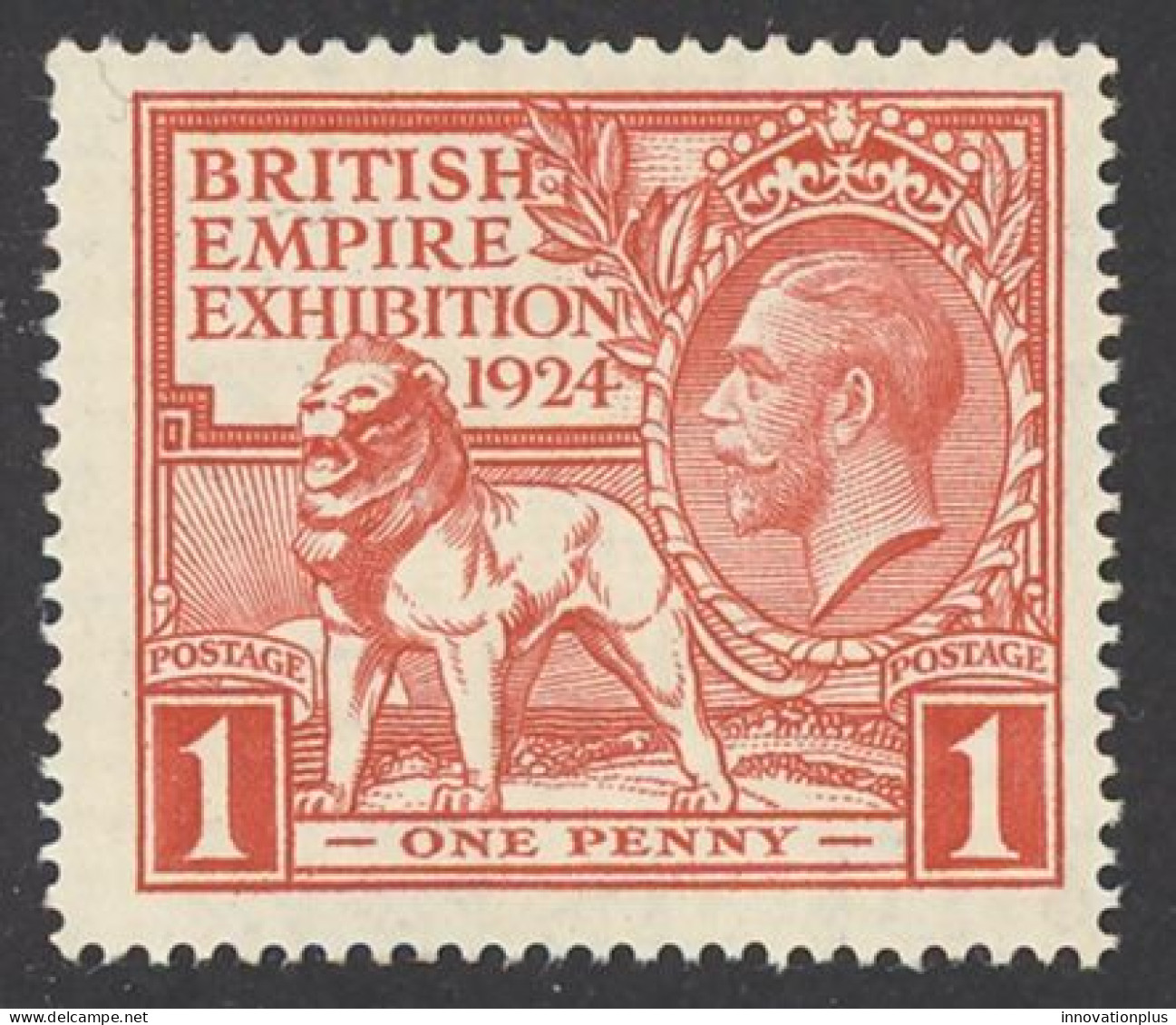 Great Britain Sc# 185 MH (b) 1924 1p British Lion & George V - Nuovi