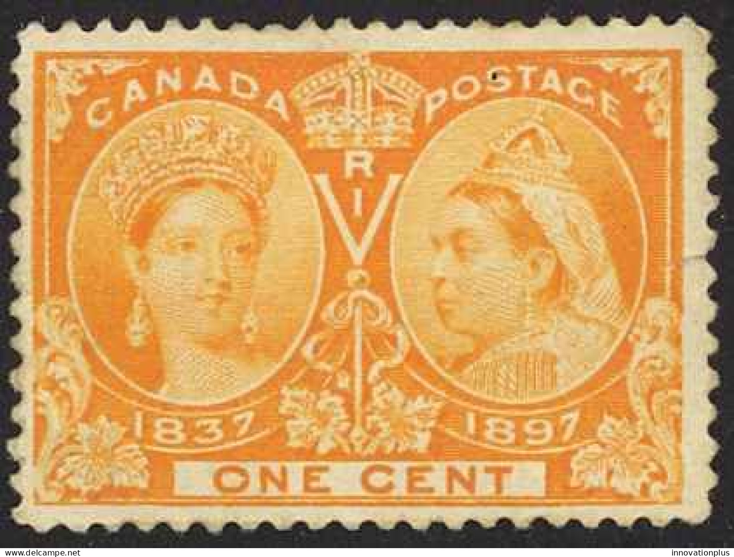 Canada Sc# 51 Used (b) 1897 1c Orange Diamond Jubilee - Oblitérés