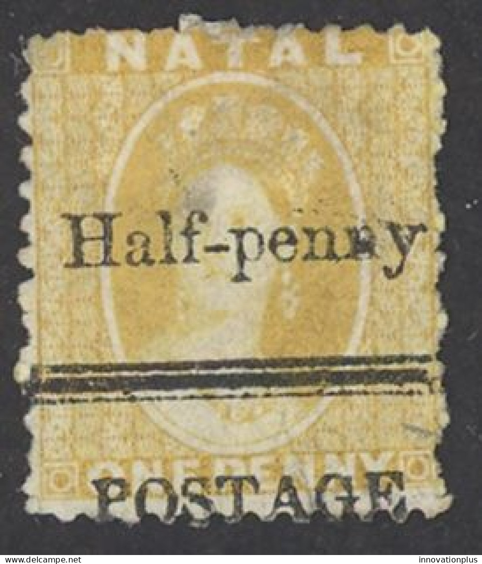 Natal Sc# 61 Used (a) 1877 ½p On 1p Queen Victoria - Natal (1857-1909)