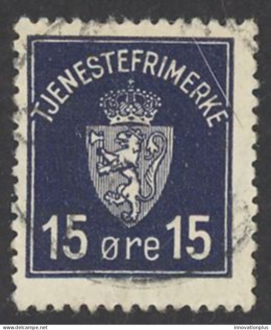 Norway Sc# O3 Used 1926 15o Official Coat Of Arms - Servizio