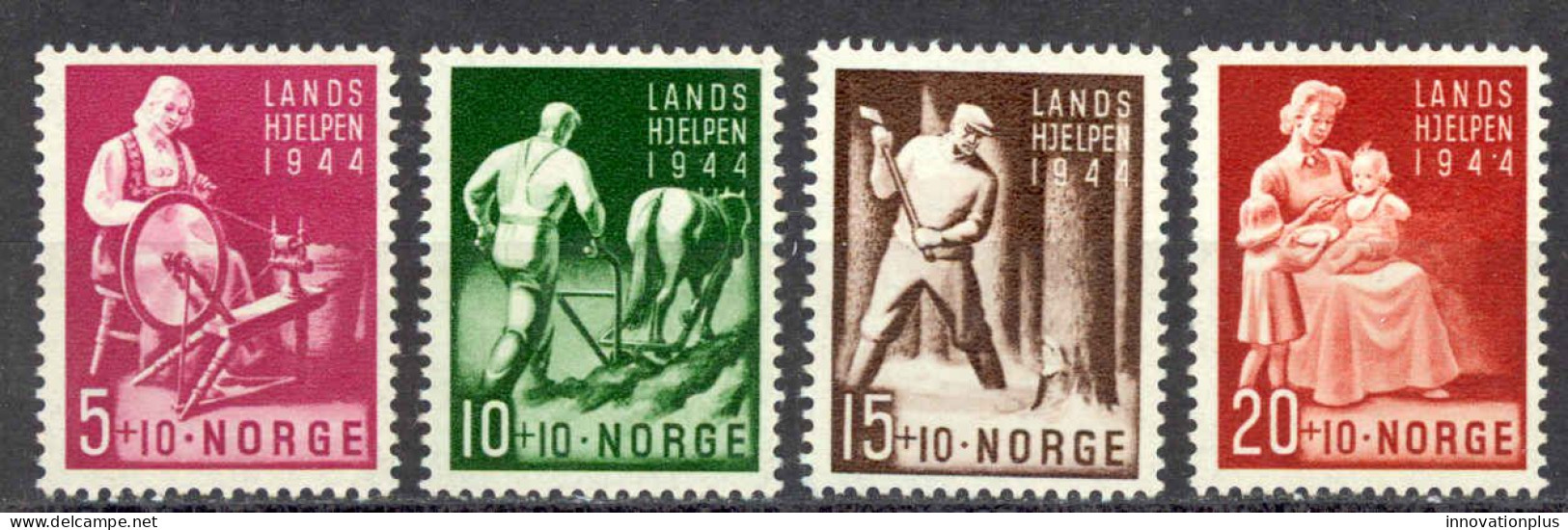 Norway Sc# B38-B41 MH 1944 National Welfare Fund - Ungebraucht