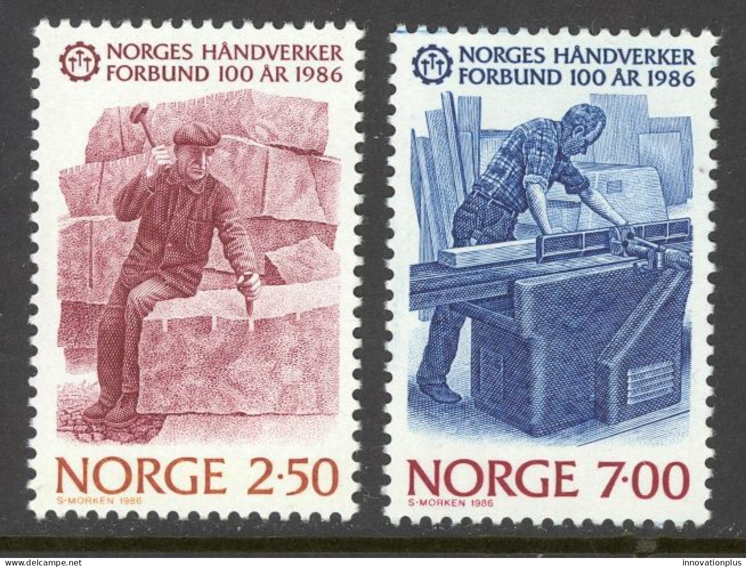 Norway Sc# 890-891 MNH 1986 2.50k-7k New Federation Of Craftsmen - Neufs