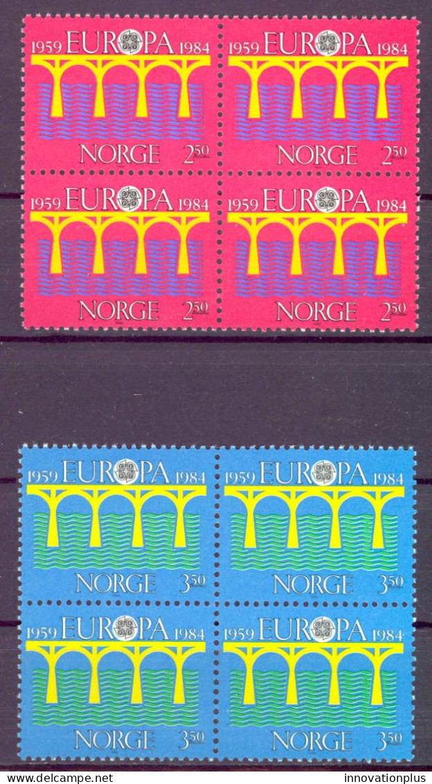 Norway Sc# 841-842 MNH Block/4 1984 Europa - Ongebruikt