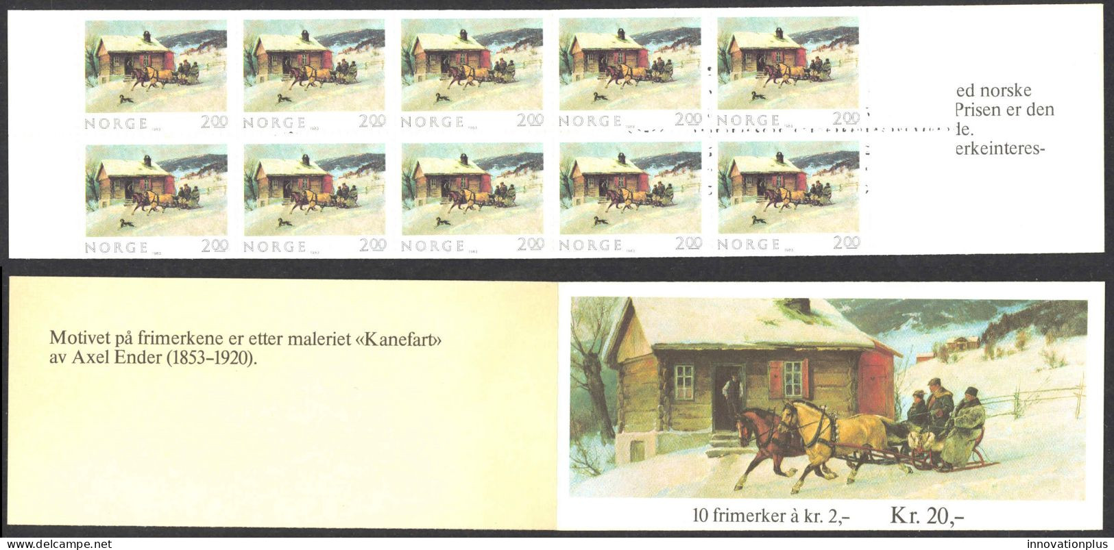 Norway Sc# 831a MNH Complete Booklet 1983 2k Christmas - Ungebraucht