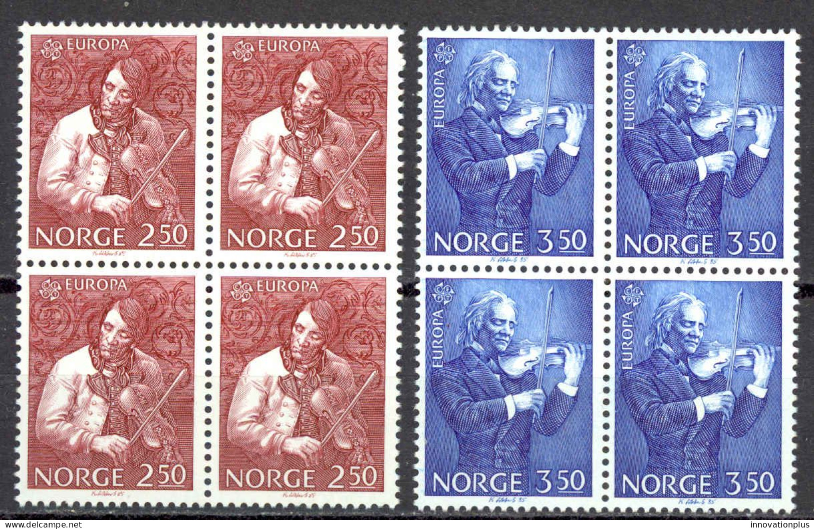 Norway Sc# 861-862 MNH Block/4 1985 Europa - Ongebruikt