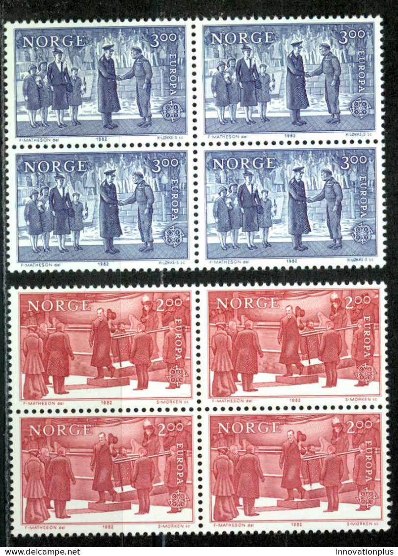 Norway Sc# 805-806 MNH Block/4 1982 Europa - Unused Stamps