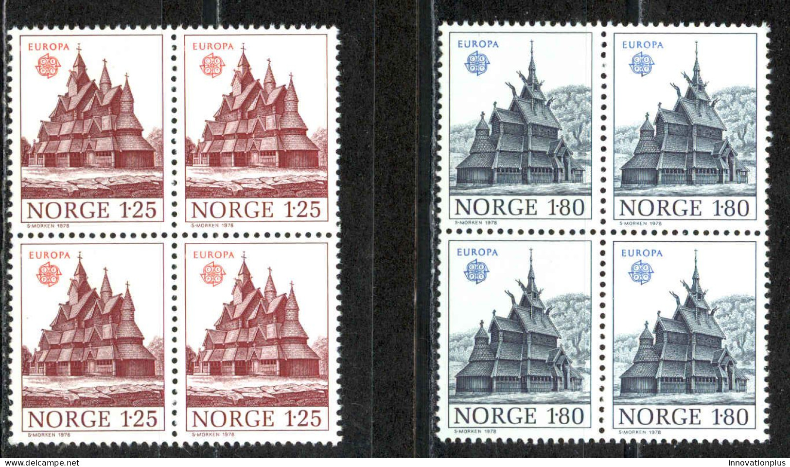 Norway Sc# 727-728 MNH Block/4 1978 Europa - Ungebraucht