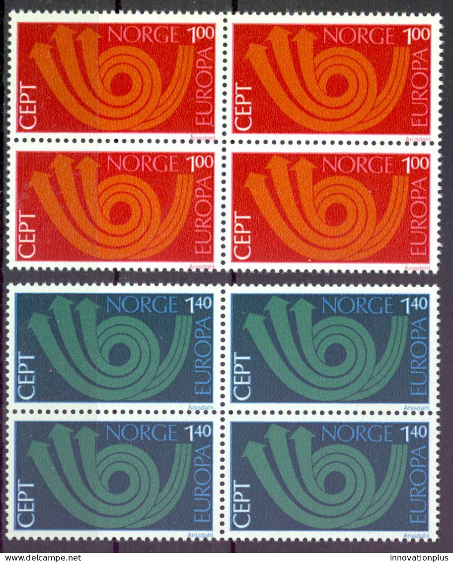 Norway Sc# 604-605 MNH Block/4 1973 Europa - Ungebraucht