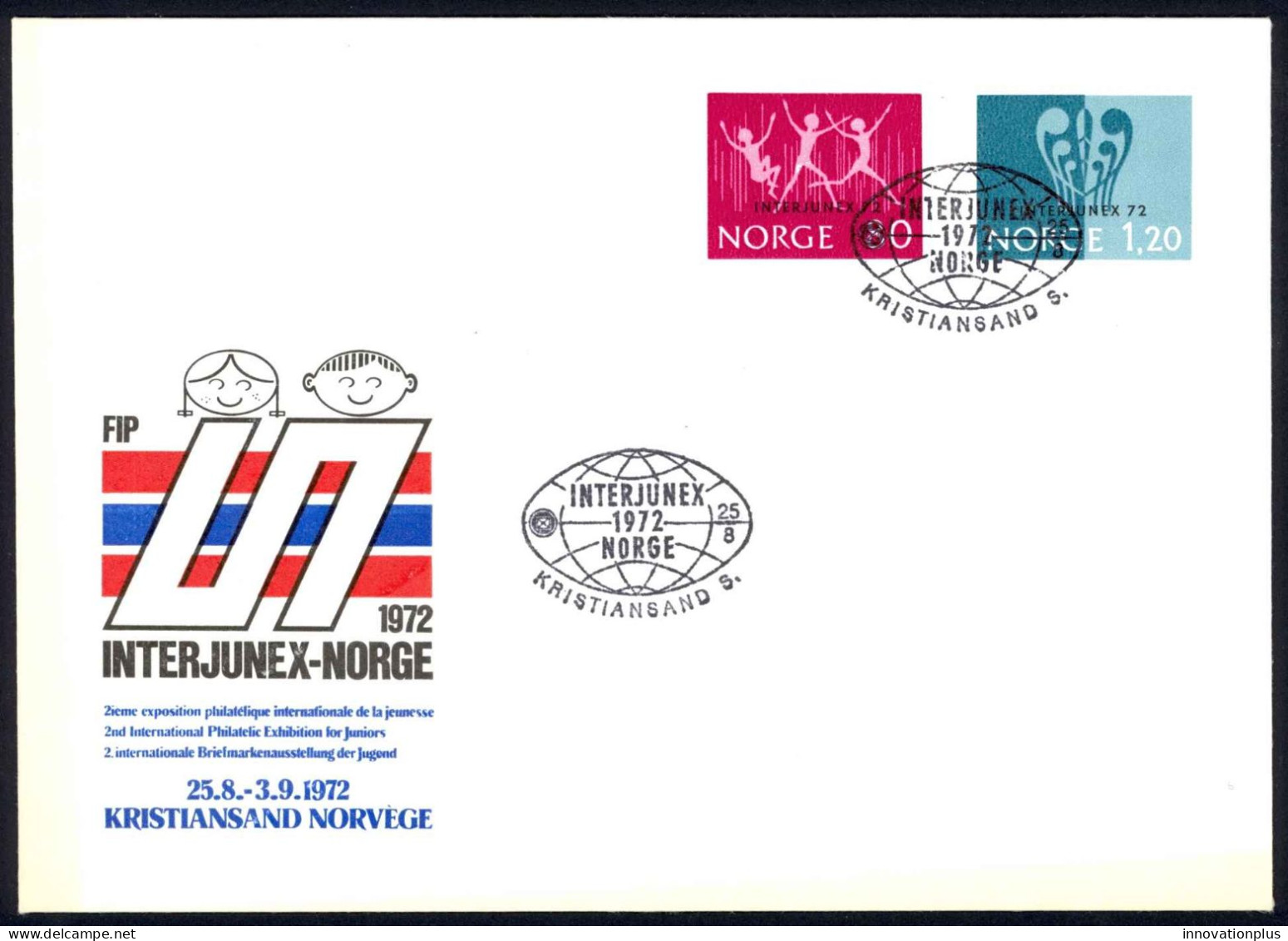 Norway Sc# 594-595 FDC (b) 1972 INTERJUNEX 72 - FDC