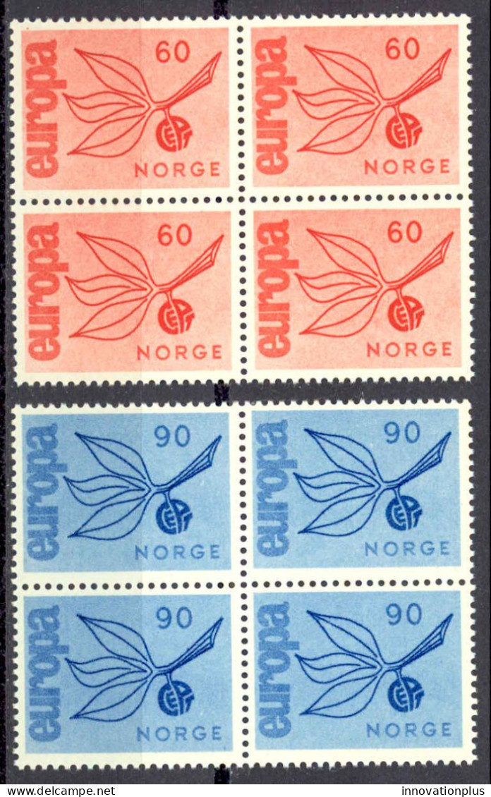Norway Sc# 475-476 MNH Block/4 1965 Europa - Ungebraucht