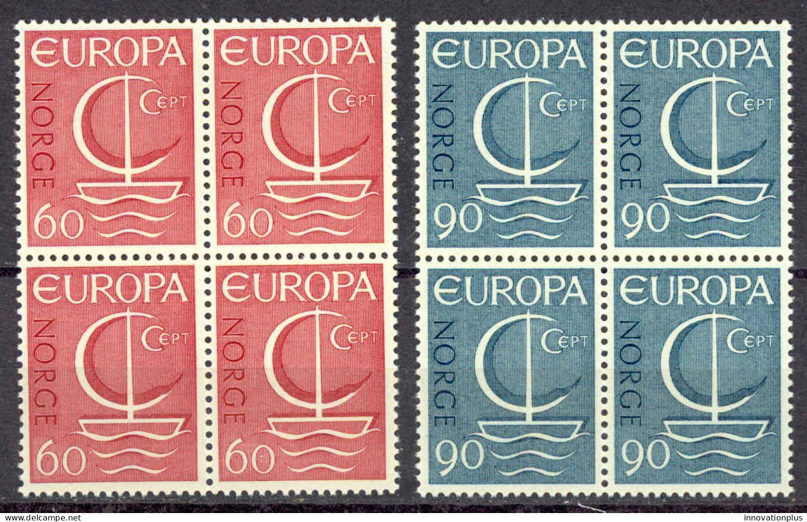 Norway Sc# 496-497 MNH Block/4 1966 Europa - Nuevos