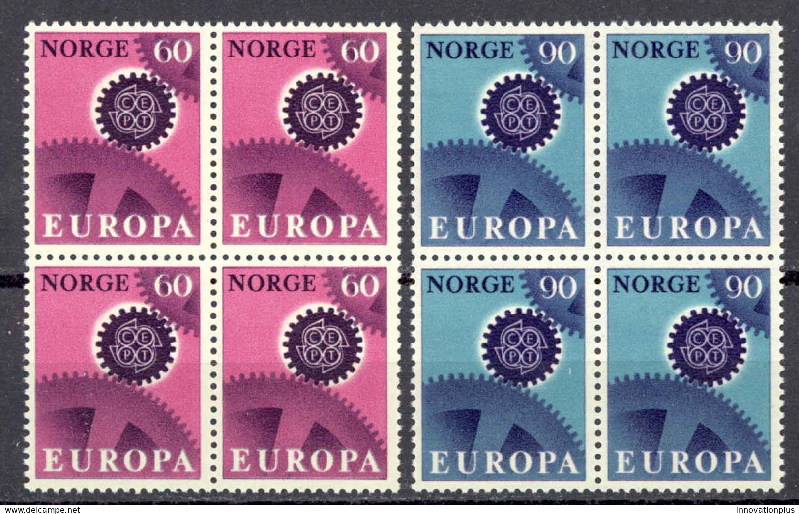 Norway Sc# 504-505 MNH Block/4 1967 Europa - Ungebraucht