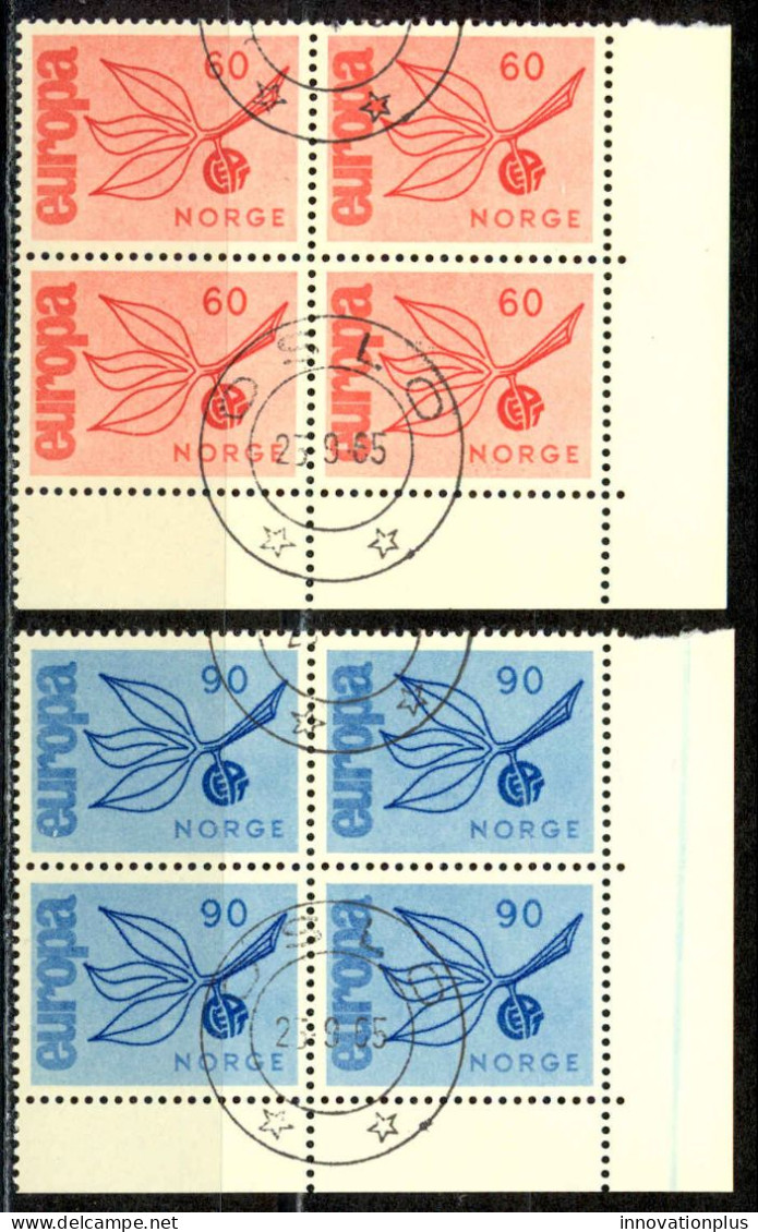 Norway Sc# 475-476 FD Cancel Block/4 1965 Europa - Used Stamps