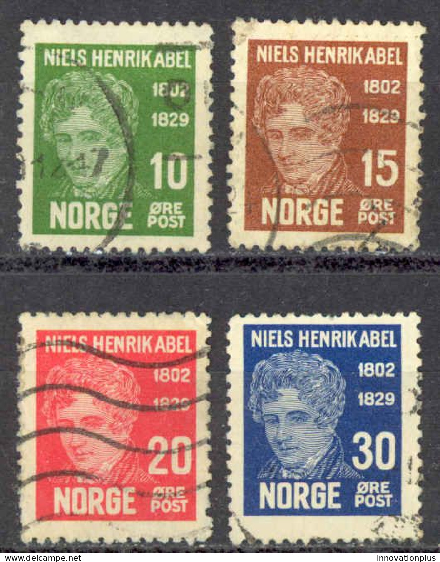 Norway Sc# 145-148 Used (a) 1929 Niels Henrik Abel - Usados