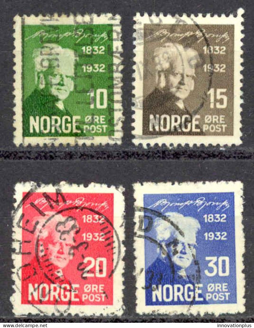 Norway Sc# 154-157 Used (a) 1932 Bjornstjerne Bjornson - Oblitérés