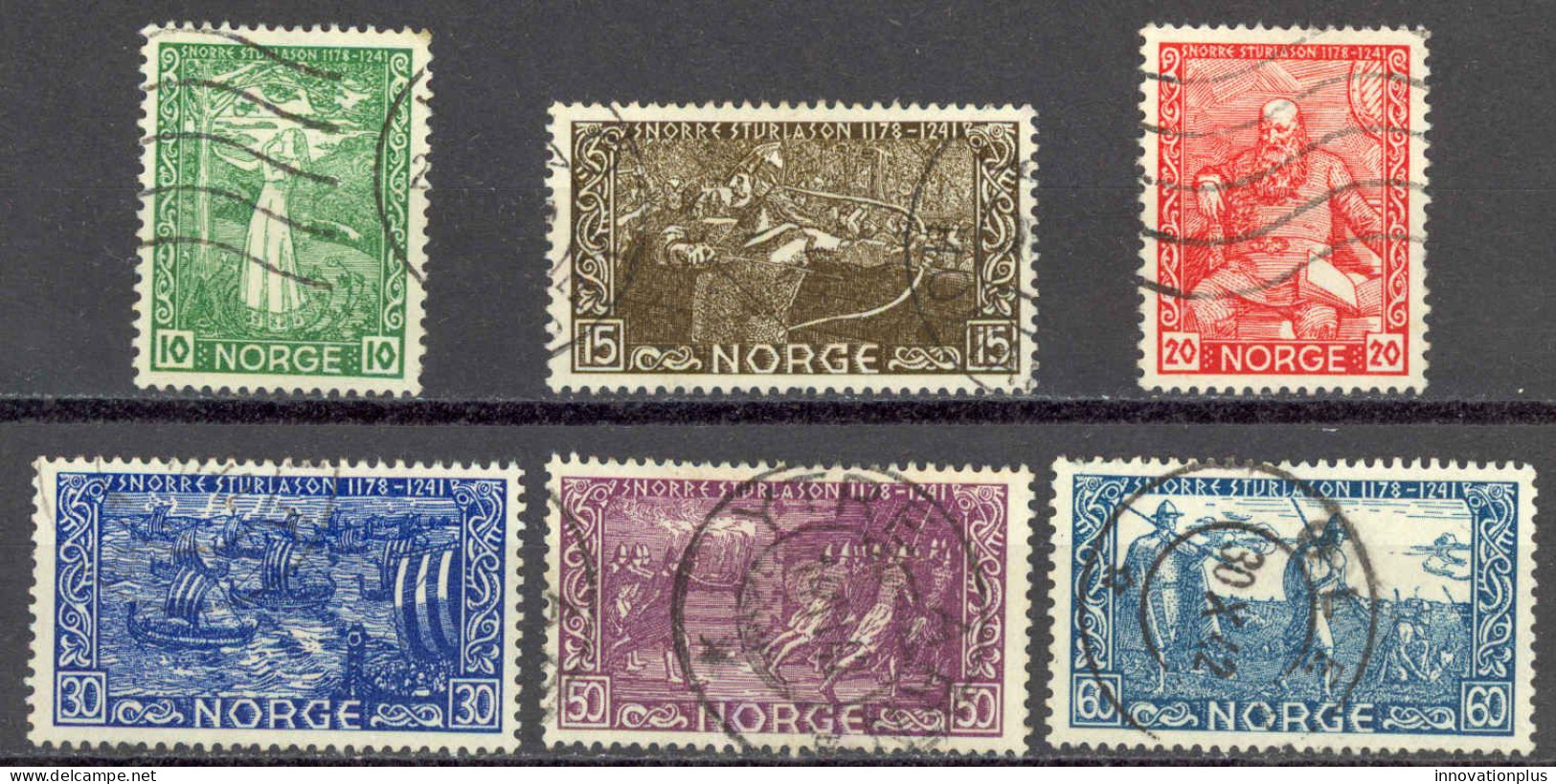 Norway Sc# 240-245 Used 1941 Snorri Sturluson - Oblitérés