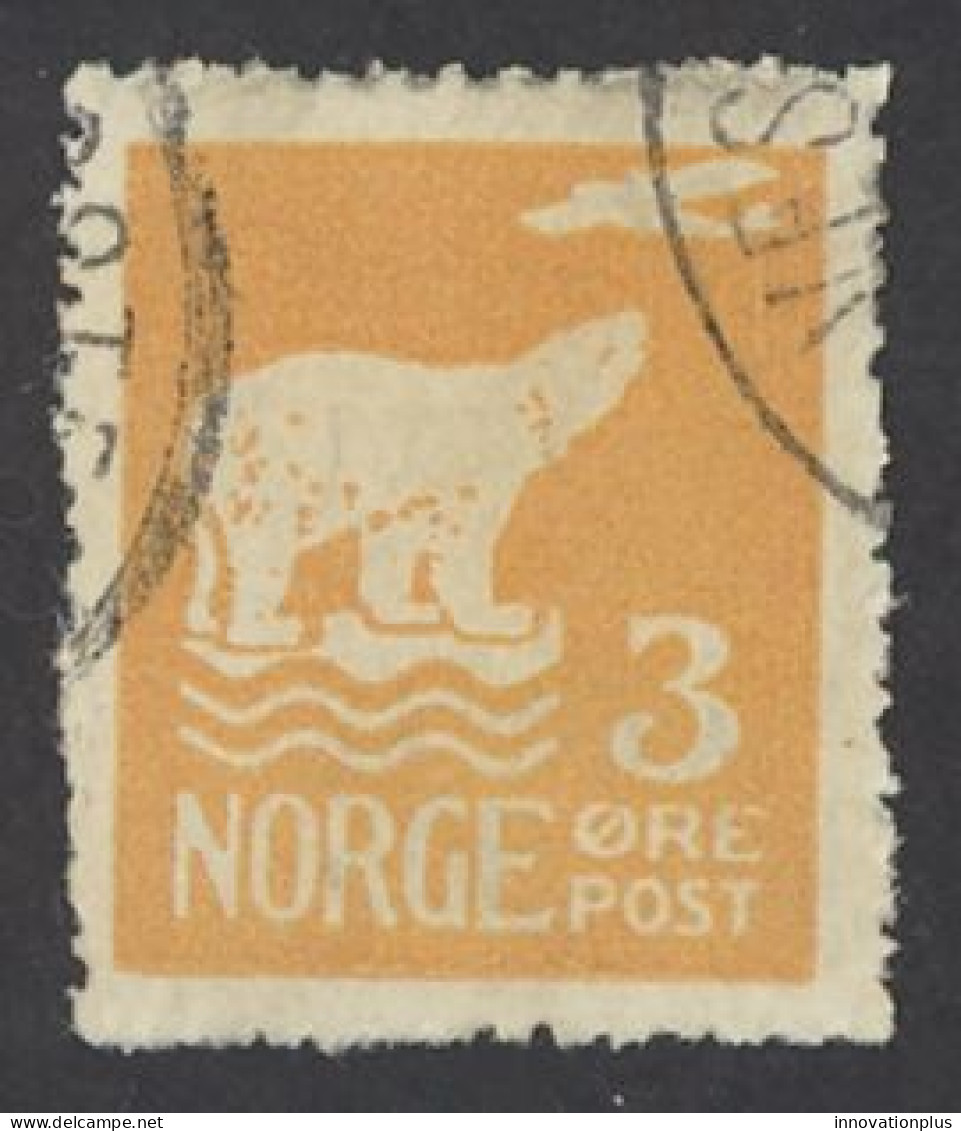 Norway Sc# 105 Used 1925 3o Polar Bear & Airplane - Oblitérés