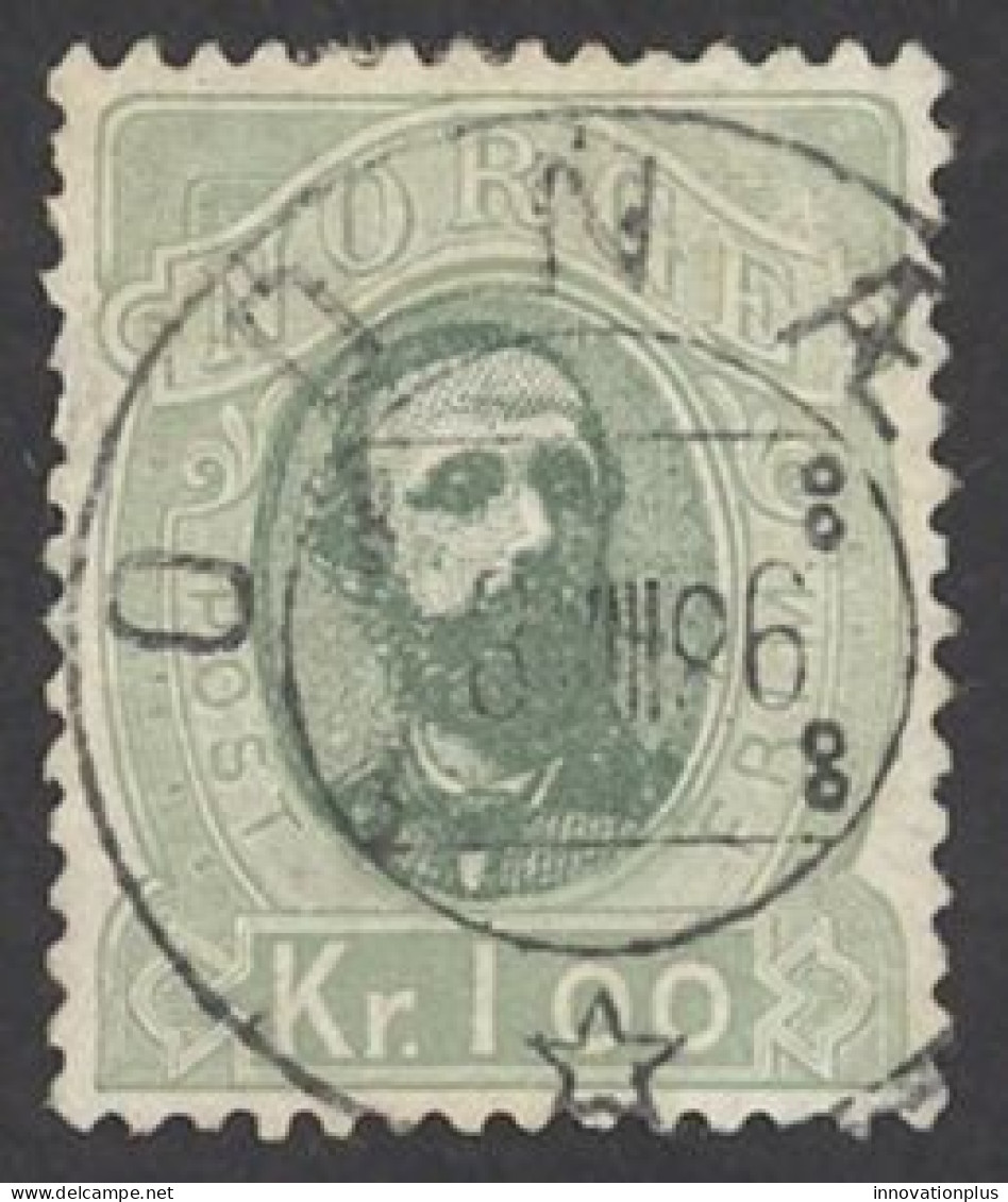 Norway Sc# 32 Used 1878 1k King Oscar II - Gebruikt