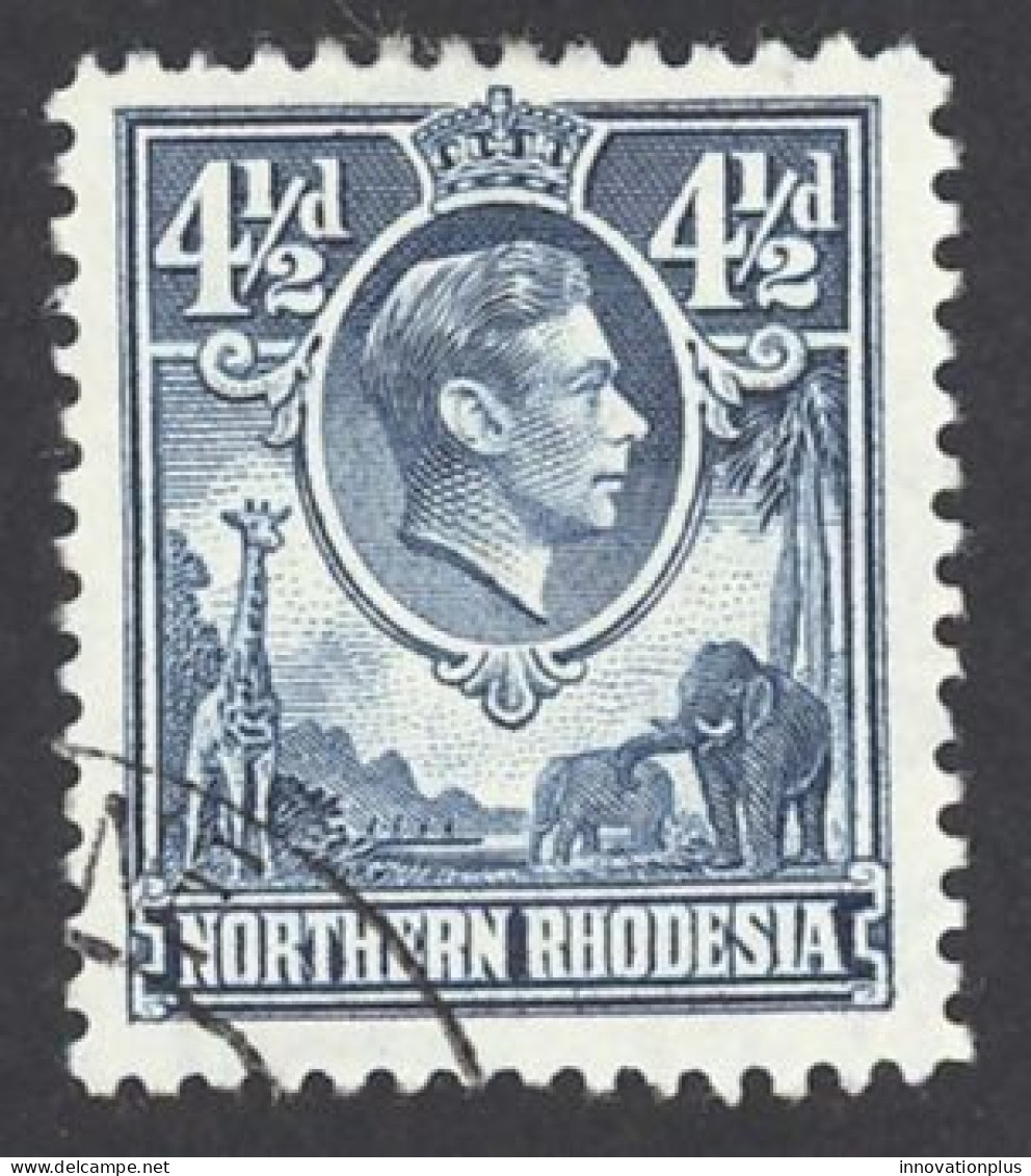 Northern Rhodesia Sc# 37 Used 1952 4½p King George VI - Northern Rhodesia (...-1963)