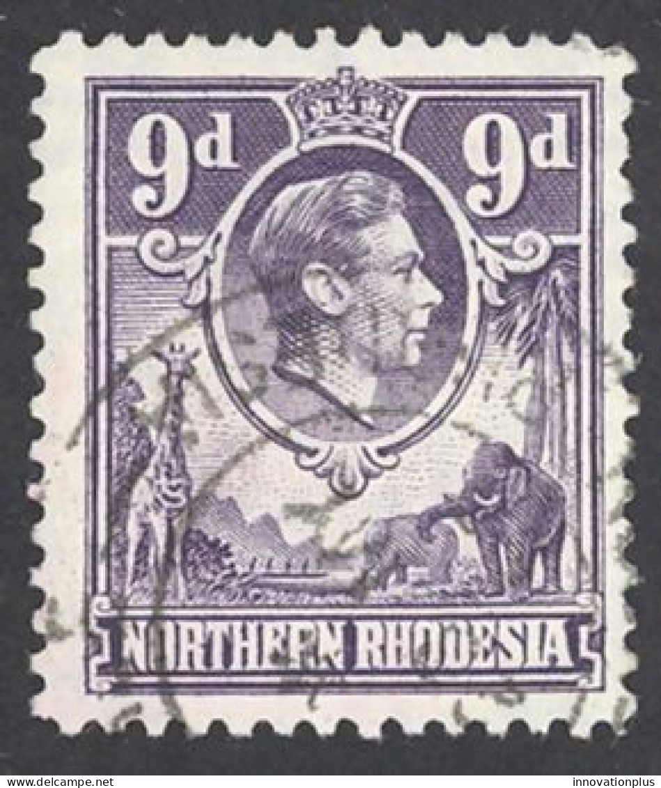Northern Rhodesia Sc# 39 Used 1952 9p King George VI - Nordrhodesien (...-1963)