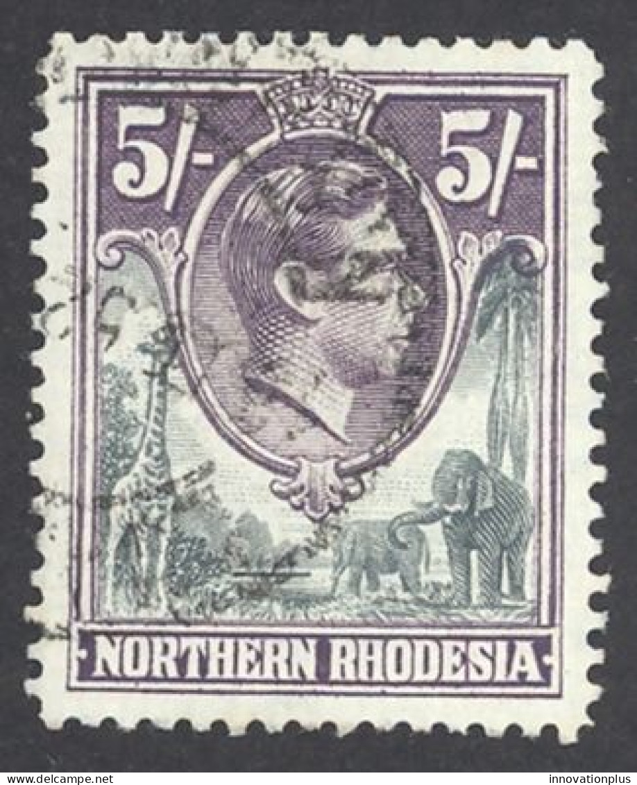 Northern Rhodesia Sc# 43 Used 1938-1952 5sh King George VI - Rhodesia Del Nord (...-1963)