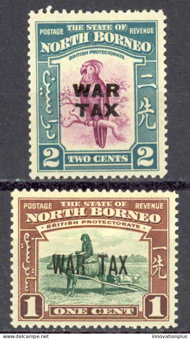 North Borneo Sc# MR1-MR2 MH 1941 Overprints War Tax - Bornéo Du Nord (...-1963)