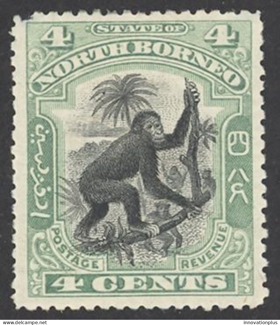 North Borneo Sc# 103 MH 1899-1900 4c Green & Black Orangutan - Borneo Del Nord (...-1963)