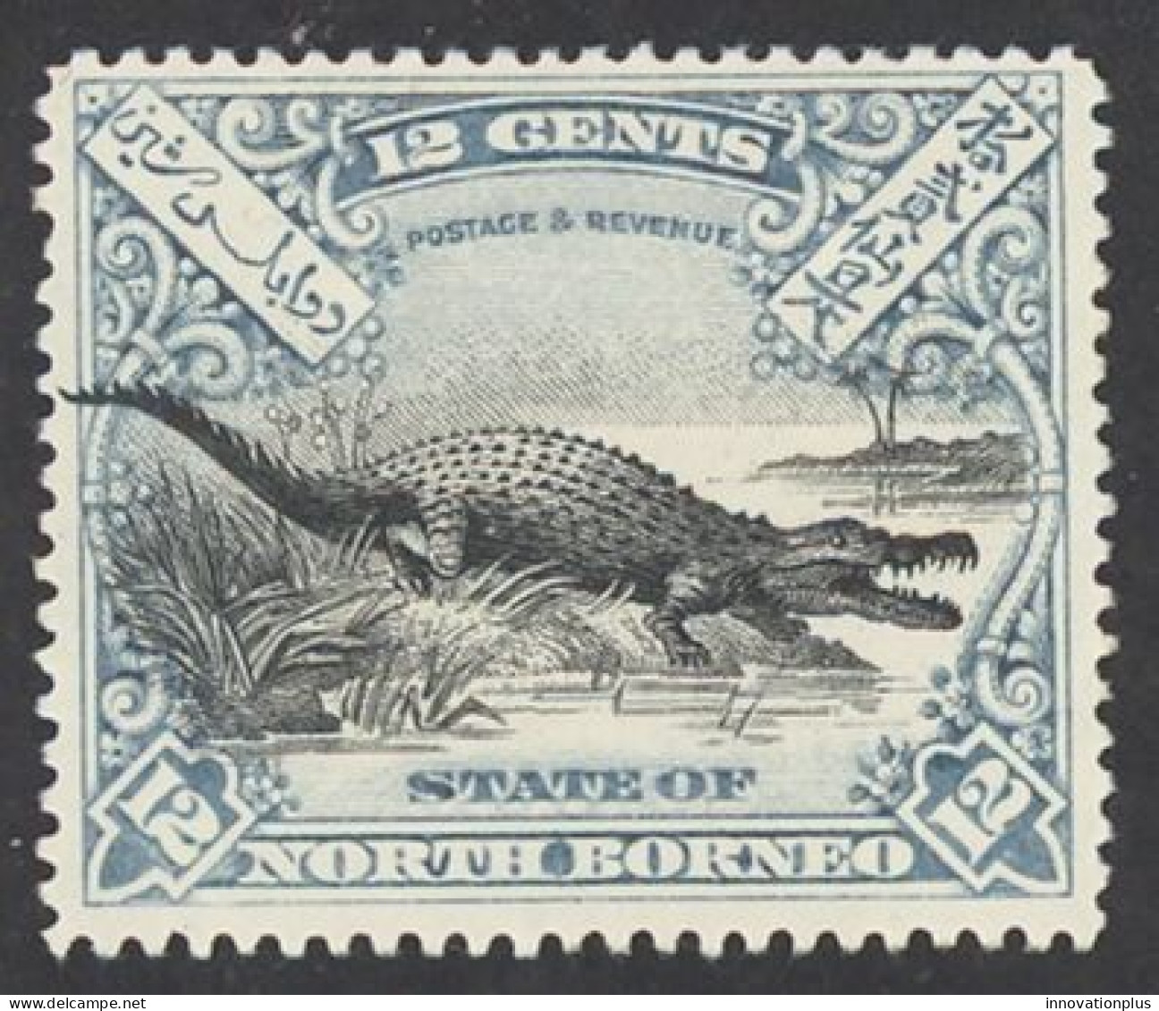 North Borneo Sc# 86 MH 1897-1900 12c Saltwater Crocodile - Bornéo Du Nord (...-1963)
