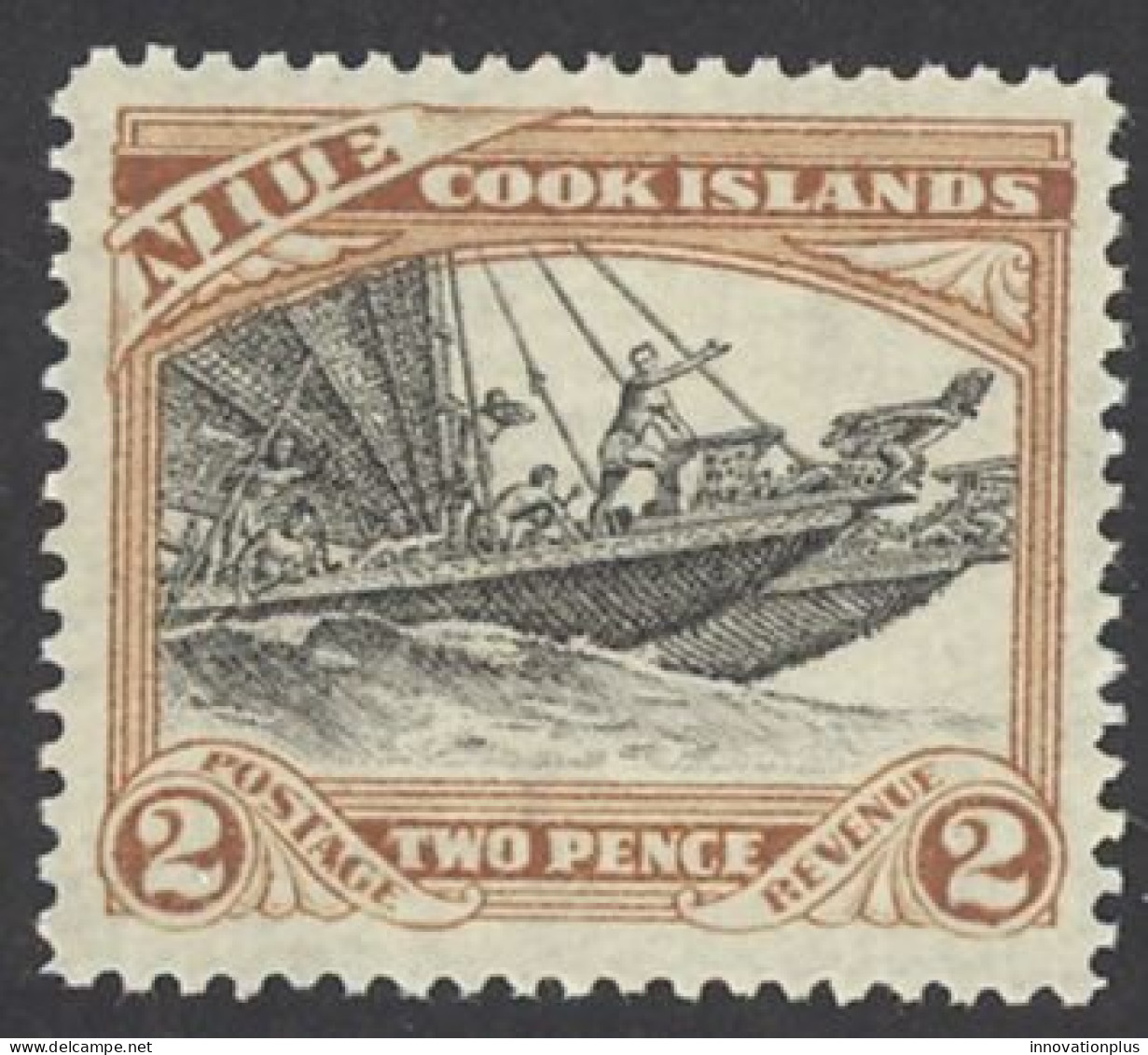 Niue Sc# 55 MH 1932 2p Polynesian Migratory Canoe - Niue