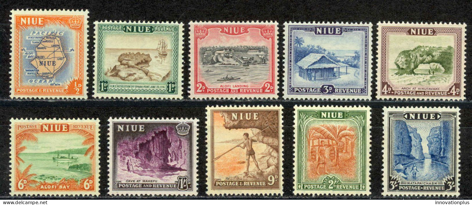 Niue Sc# 94-103 MH 1950 Definitives - Niue
