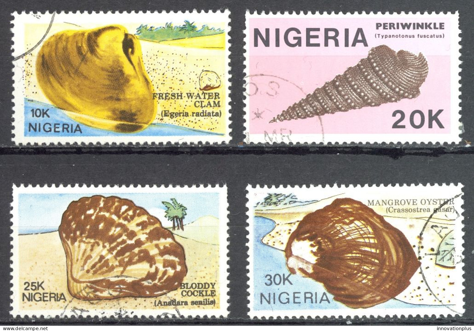 Nigeria Sc# 513-516 SG# 539/42 Used 1987 Seashells - Nigeria (1961-...)