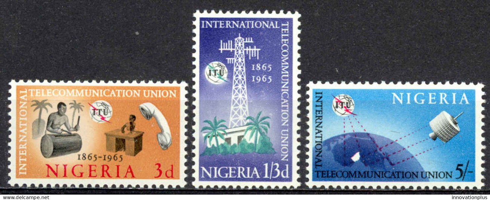 Nigeria Sc# 175-177 MNH 1965 ITU 100th - Nigeria (1961-...)