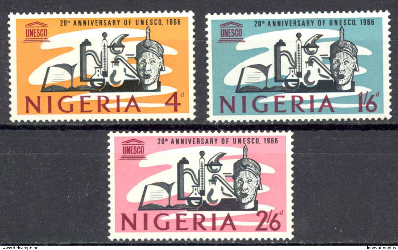 Nigeria Sc# 204-206 MNH 1966 UNESCO 20th - Nigeria (1961-...)