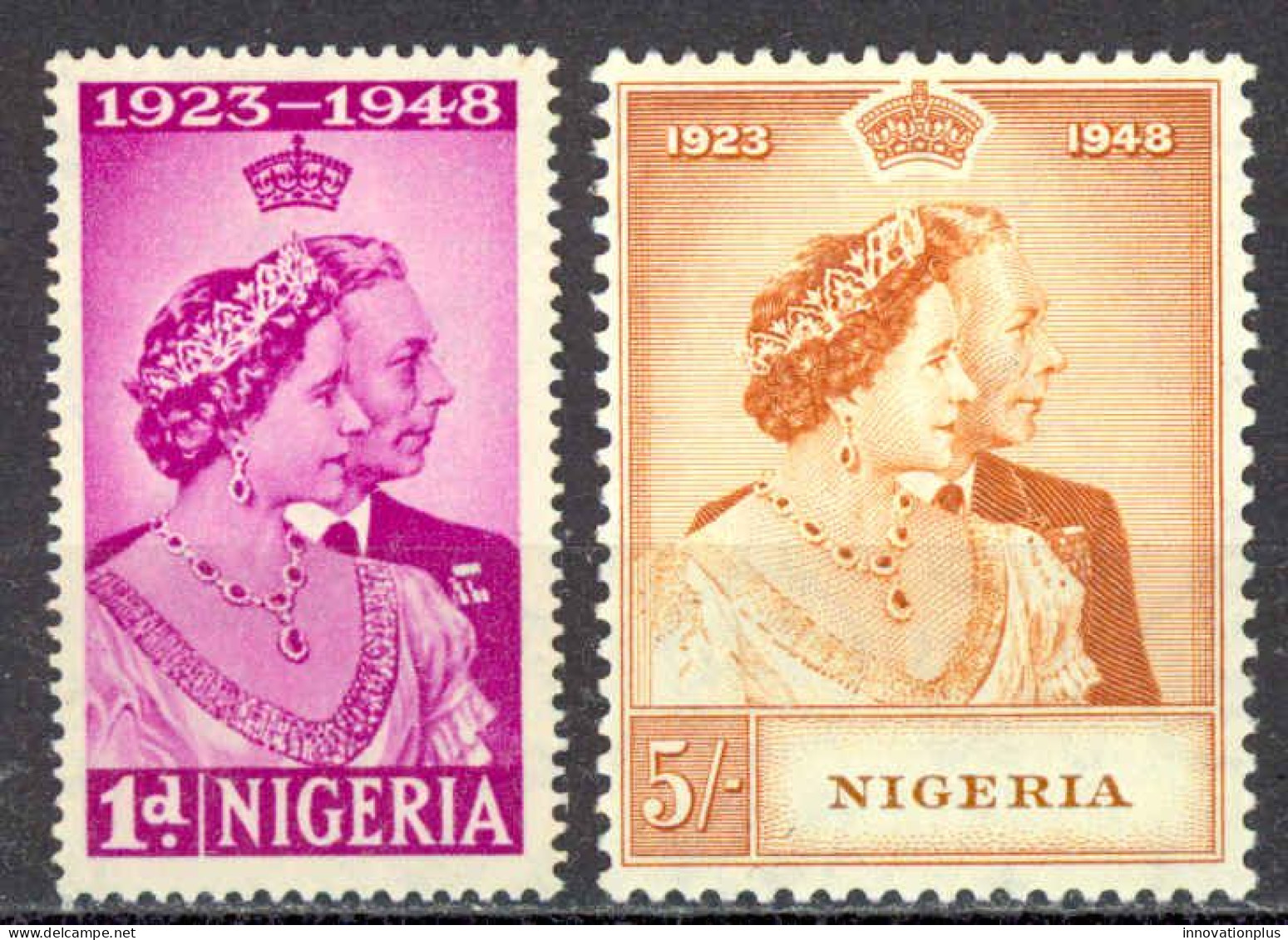 Nigeria Sc# 73-74 MH 1948 Silver Wedding Issue - Nigeria (...-1960)