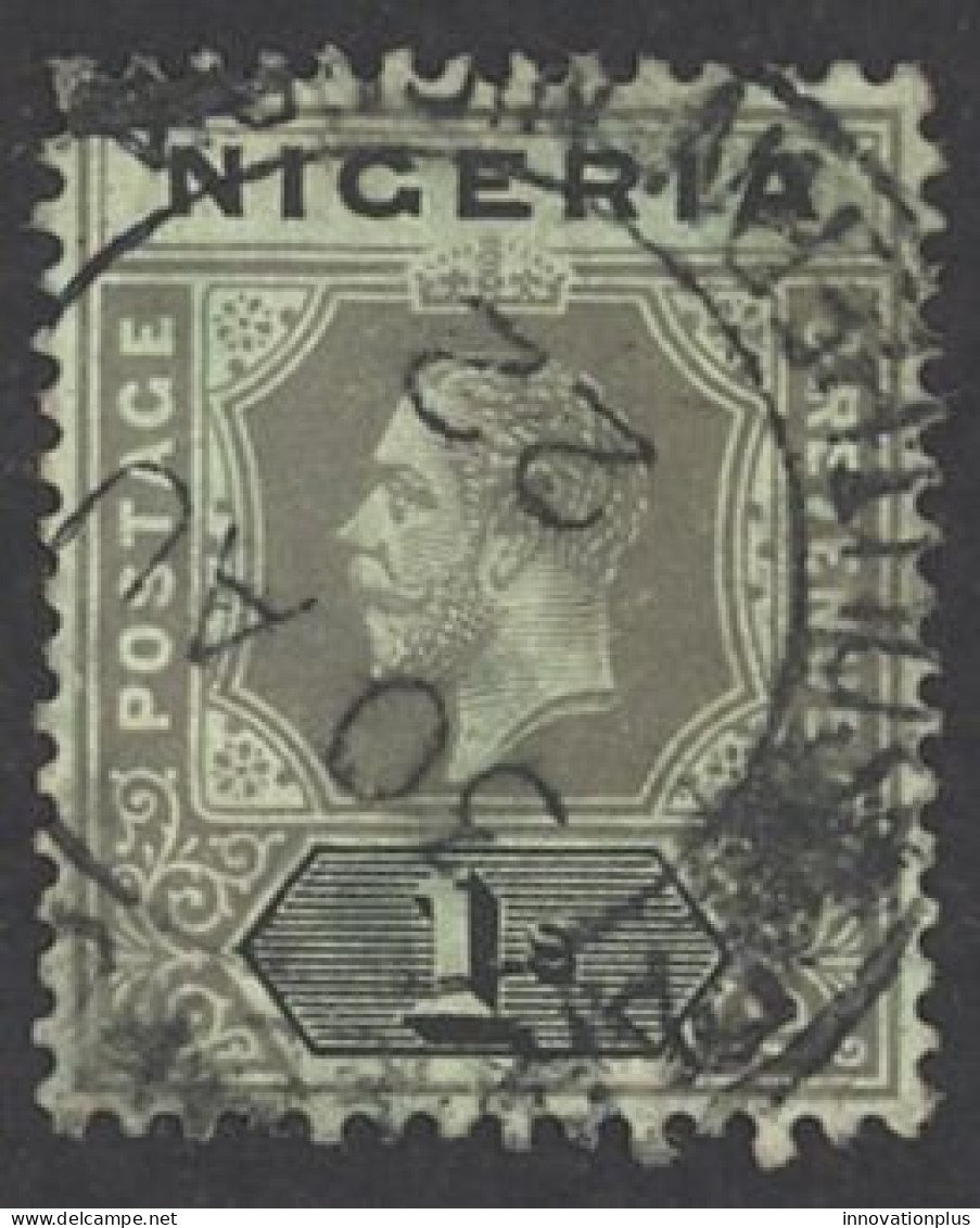 Nigeria Sc# 15 Used (a) (surface Colored Paper) 1914-1927 1sh King George V - Nigeria (...-1960)