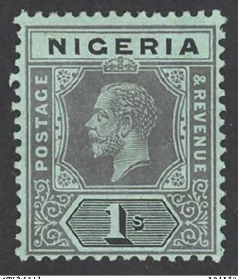 Nigeria Sc# 8b MH 1914-1927 1sh Olive Back King George V - Nigeria (...-1960)