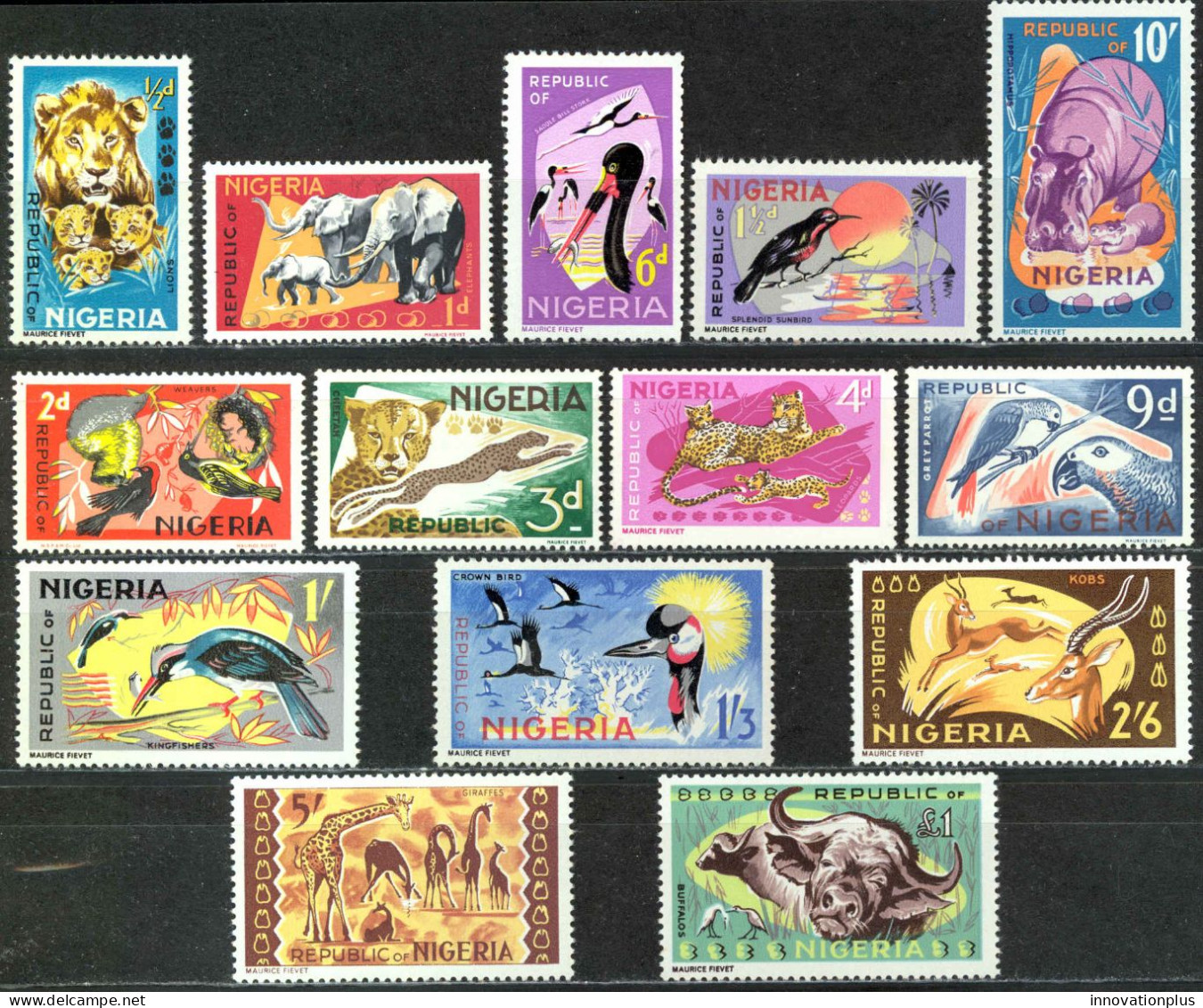 Nigeria Sc# 184-197 MH 1965-1966 Animals - Nigeria (1961-...)