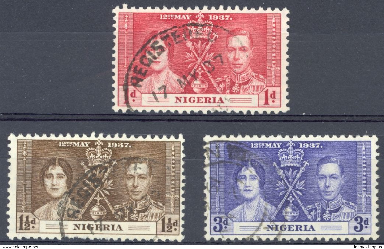 Nigeria Sc# 50-52 Used 1937 KGVI Coronation Issue - Nigeria (...-1960)
